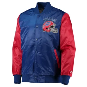 Buffalo Bills Locker Room Throwback Blue & Red Satin Jacket