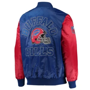 Alternative view of Buffalo Bills Locker Room Throwback Blue & Red Satin Jacket