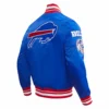 Buffalo Bills Mashup Blue Satin Varsity Jacket - Image 3