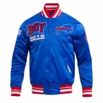 Buffalo Bills Mashup Blue Satin Varsity Jacket