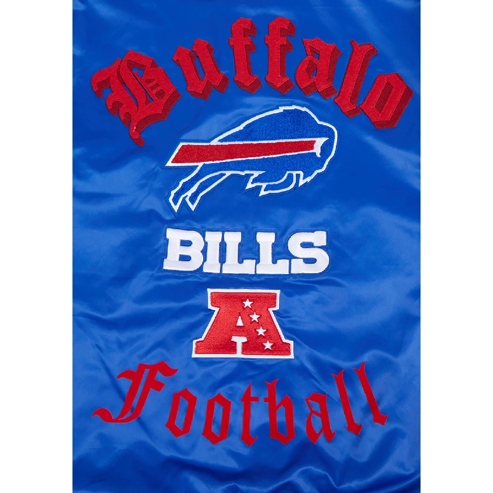 Buffalo Bills Old English Full-Snap Satin Jacket - Image 9