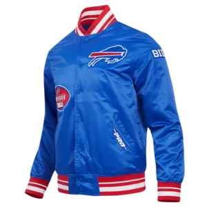 buffalo bills old english full-snap varsity jacket