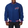 Buffalo Bills One Color Blue Wool Varsity Jacket