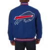 Buffalo Bills One Color Blue Wool Varsity Jacket - Image 2