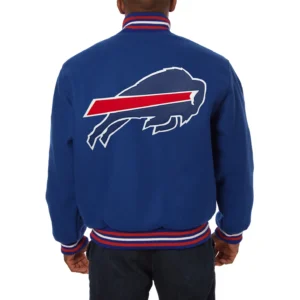 Alternative view of Buffalo Bills One Color Blue Wool Varsity Jacket