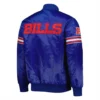 Buffalo Bills Pick & Roll Blue Satin Varsity Jacket - Image 2