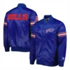 Buffalo Bills Pick & Roll Blue Satin Varsity Jacket - Image 4