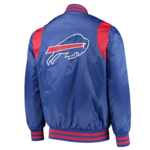 Alternative view of Buffalo Bills Prime Time Blue Satin Varsity Jacket