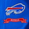 Buffalo Bills Pro Prep Blue-White Wool & Leather Jacket - Image 6