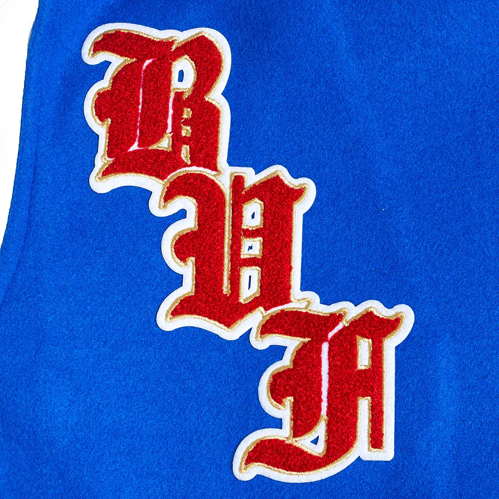 Buffalo Bills Pro Prep Blue-White Wool & Leather Jacket - Image 5