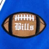 Buffalo Bills Pro Prep Blue-White Wool & Leather Jacket - Image 7