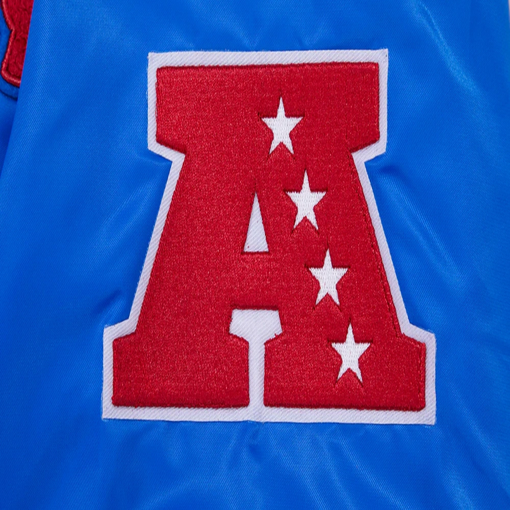Buffalo Bills Retro Classic Blue Satin Varsity Jacket - Image 6