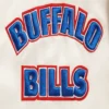 Buffalo Bills Retro Classic Cream Satin Varsity Jacket - Image 6