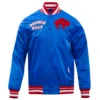 Buffalo Bills Retro Classic Blue Satin Varsity Jacket