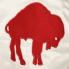 Buffalo Bills Retro Classic Cream Satin Varsity Jacket - Image 5