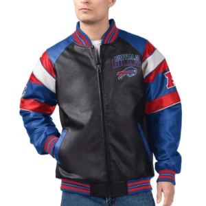 Buffalo Bills Spirit G111 Black Leather Varsity Jacket