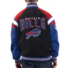 Buffalo Bills Raglan G111 Black Suede Varsity Jacket - Image 2