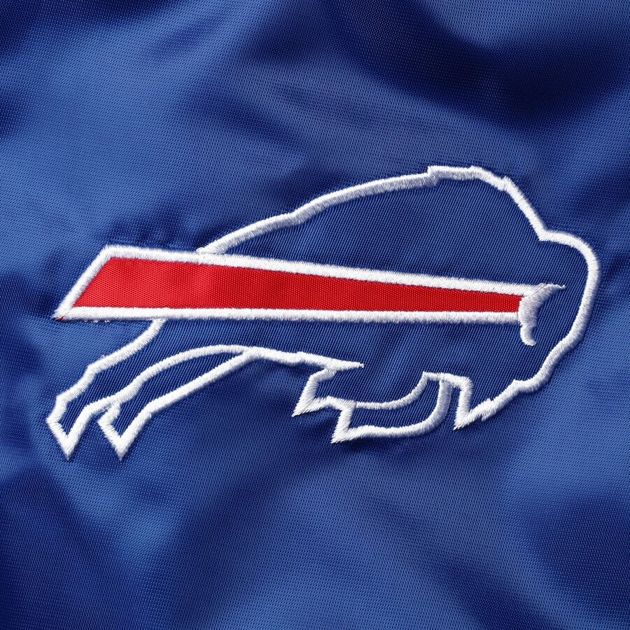 Buffalo Bills The Enforcer Blue-Red Satin Varsity Jacket - Image 3