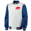 Buffalo Bills The Enforcer White & Blue Satin Jacket