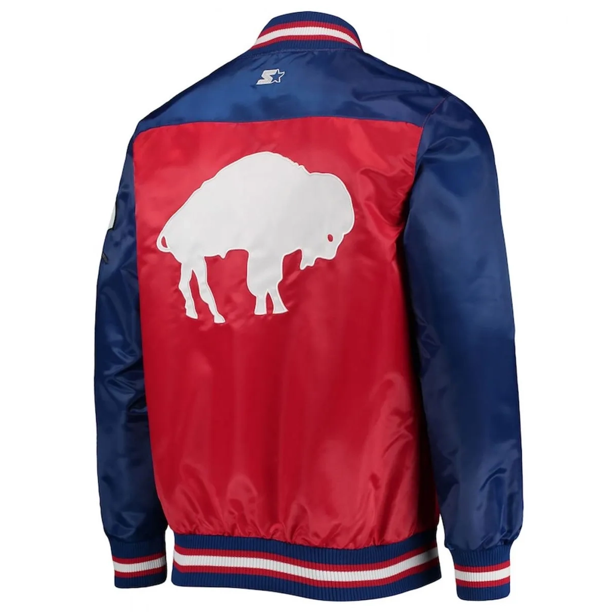 Buffalo Bills The Tradition II Red & Blue Satin Jacket - Image 2