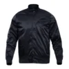 Buffalo Bills Triple Black Satin Varsity Jacket