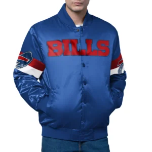 Buffalo Bills Triple Option Satin Varsity Jacket