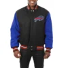 Buffalo Bills Two Tone Black-Blue Wool Varsity Jacket
