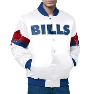 Alternative view of Buffalo Bills Triple Option Satin Varsity Jacket