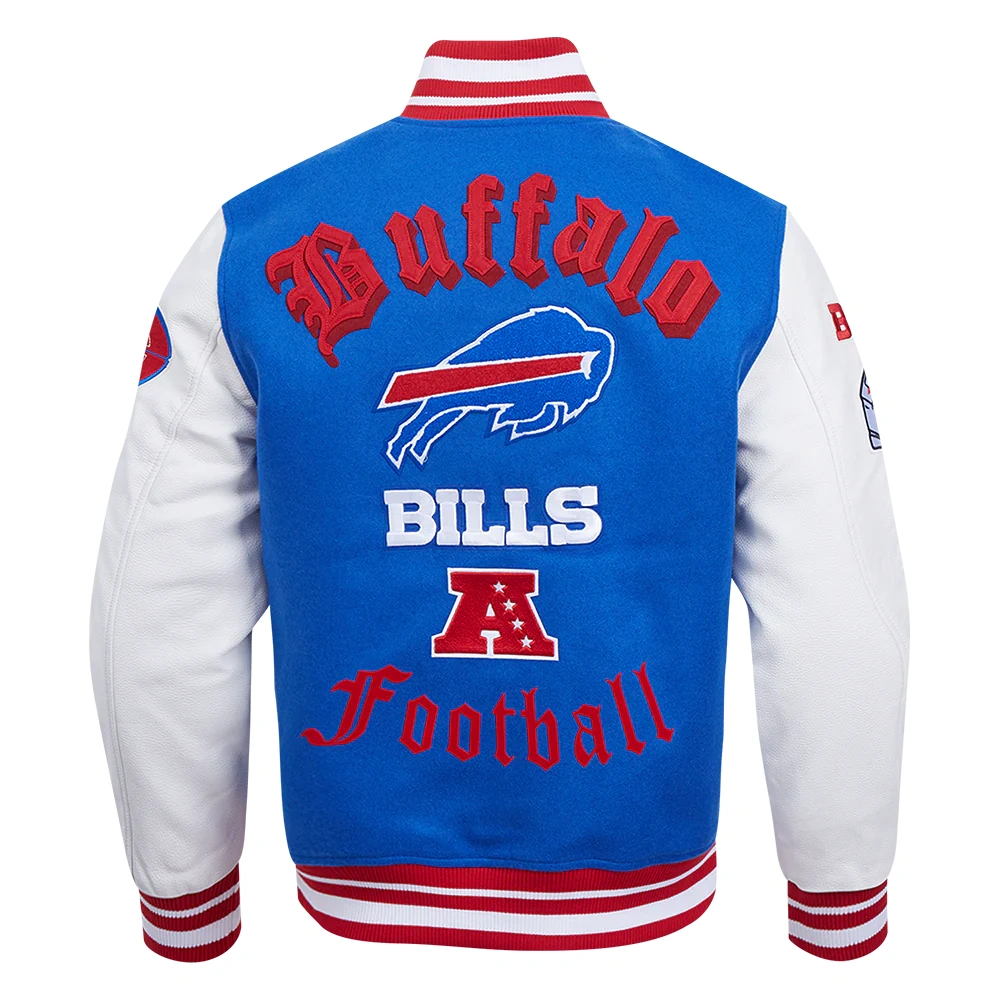 buffalo bills wool & leather classic varsity jacket