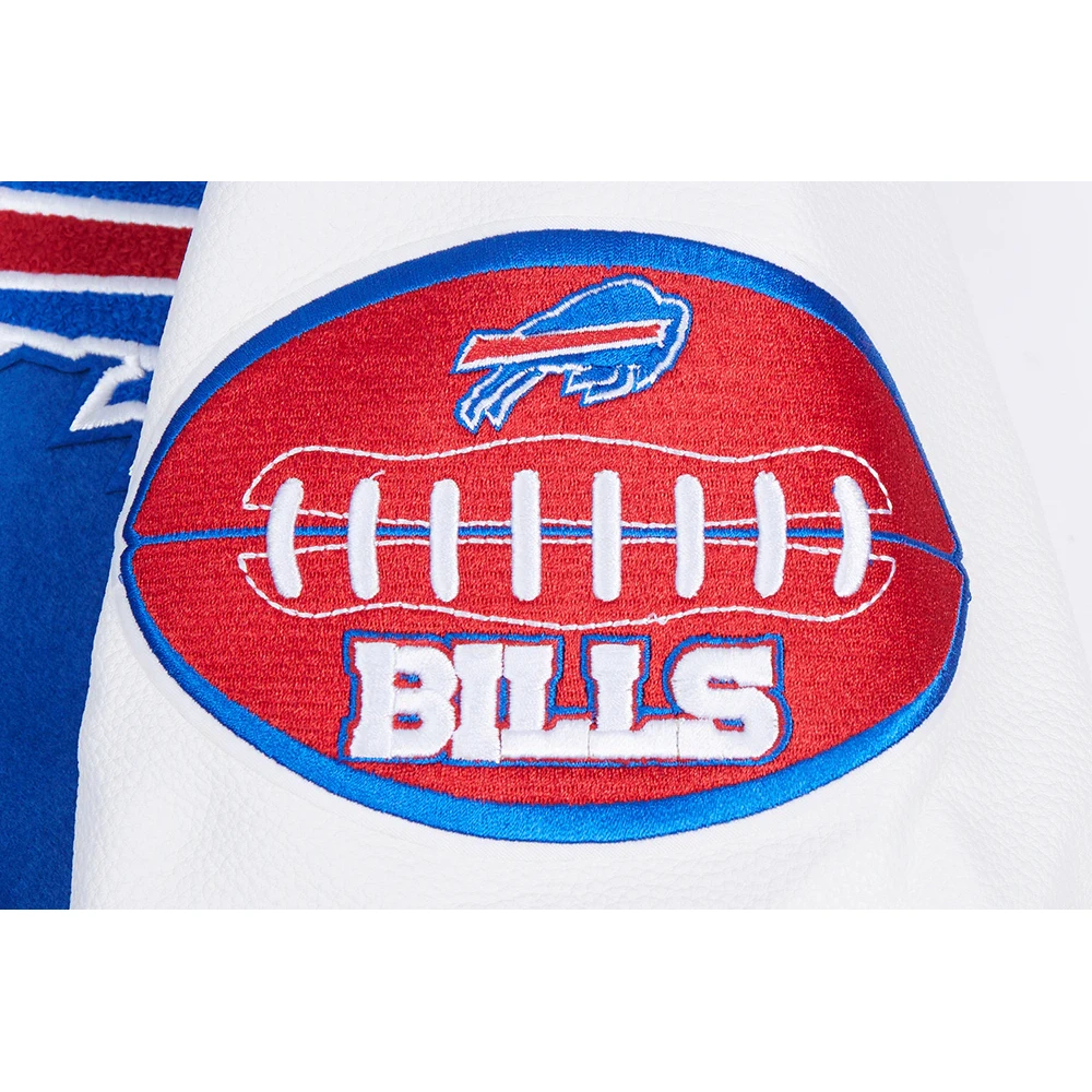 buffalo bills wool & leather classic varsity sleeve logo