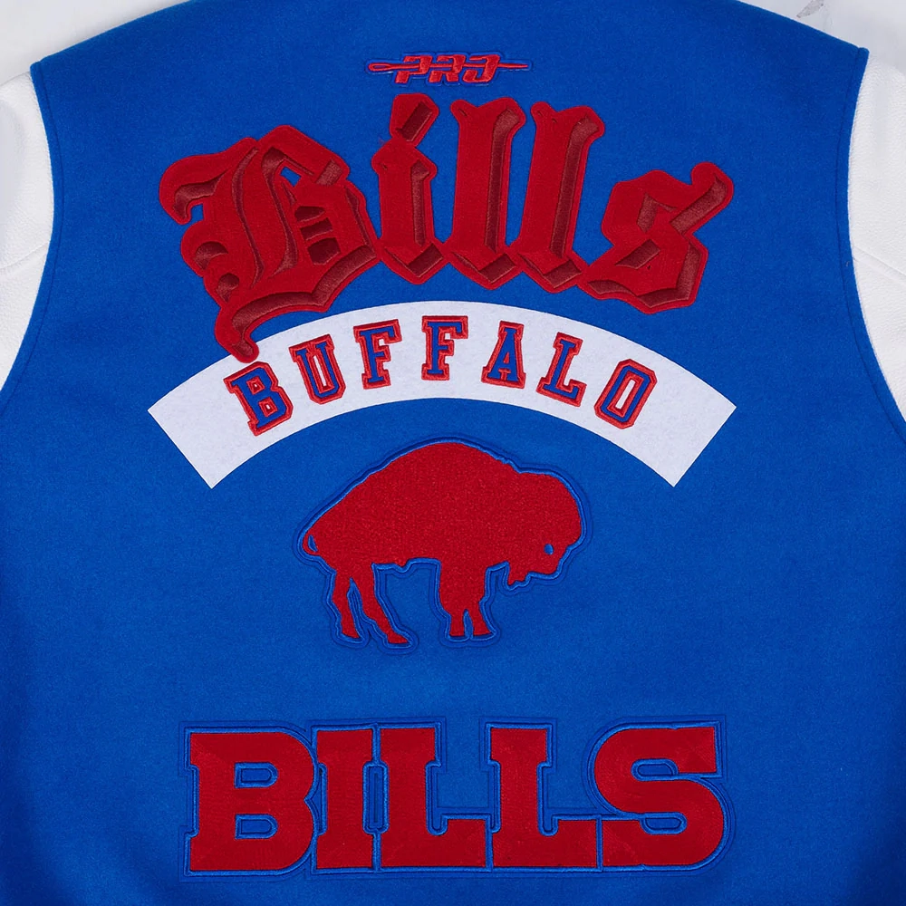 Buffalo Bills Best Of Men's Wool & Leather Jacket - Image 5