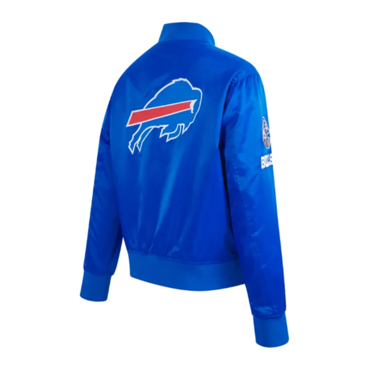 Womens Buffalo Bills Classic Blue Satin Jacket - Image 3