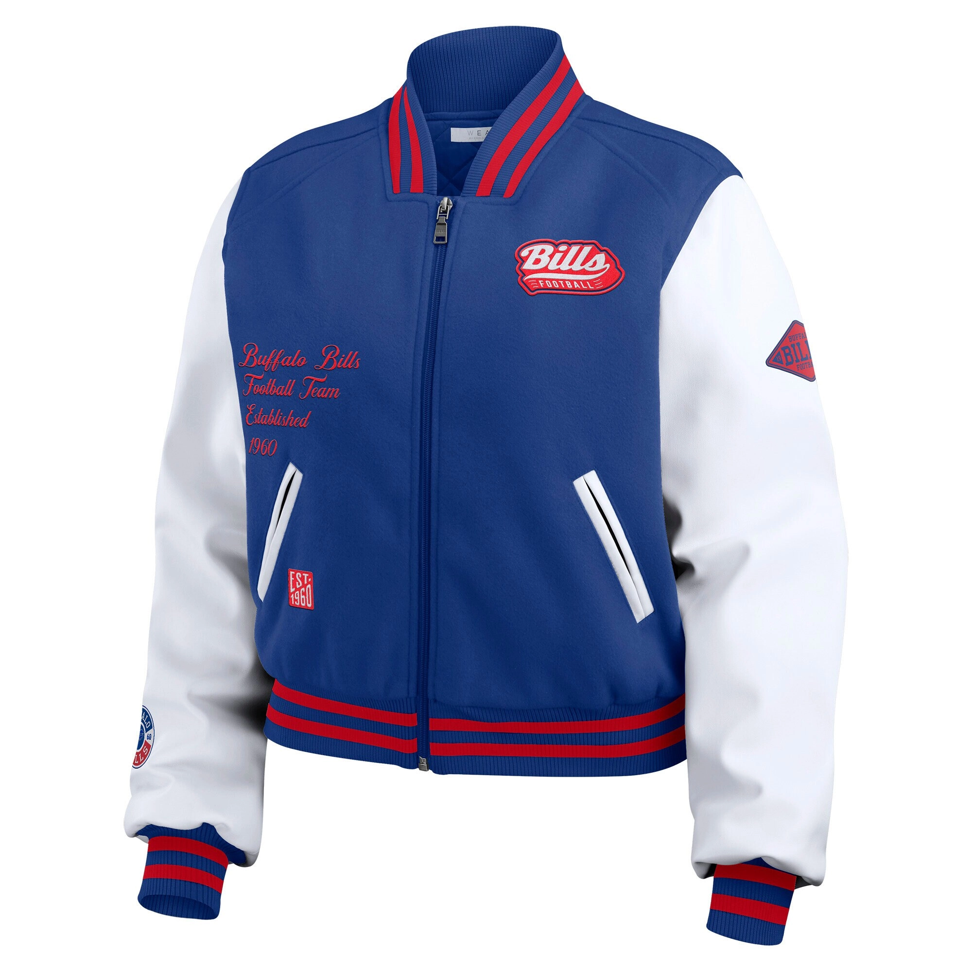 Buffalo Bills Cropped Full Zip Andrews Women’s Wool Jacket