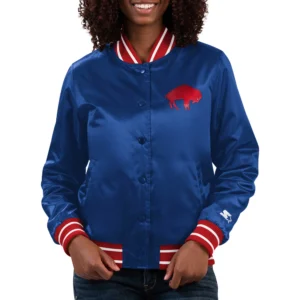 Buffalo Bills Full Count Women's Blue Satin Jacket