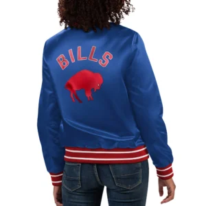 Alternative view of Buffalo Bills Full Count Women's Blue Satin Jacket