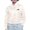 Buffalo Bills Round Printed Logo Cropped Women's Cream Jacket