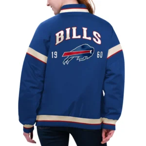 Alternative view of Buffalo Bills Tournament Women's Blue Satin Jacket