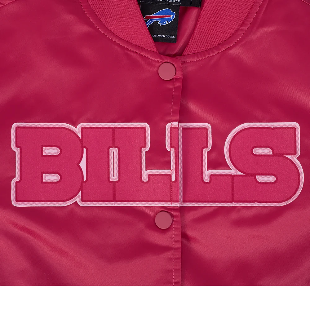 Women's Buffalo Bills Triple Pink Satin Jacket - Image 5