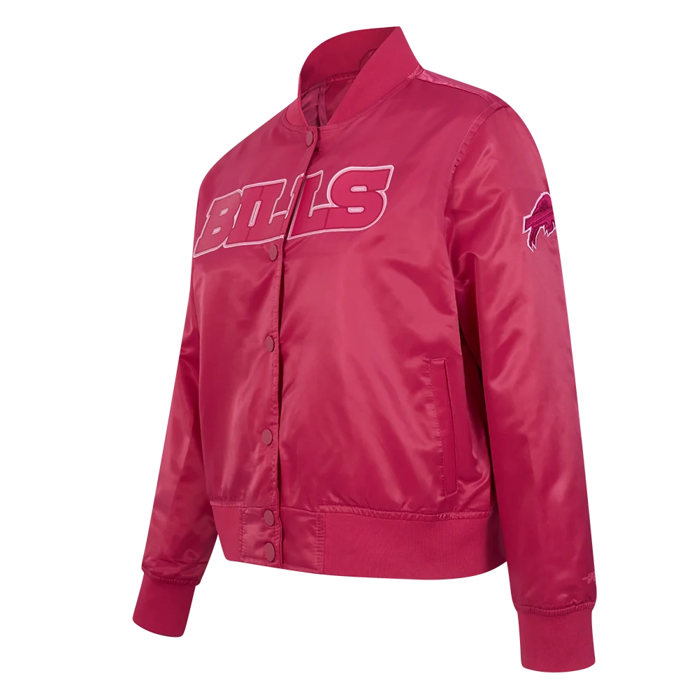 women’s buffalo bills triple pink satin pink jacket