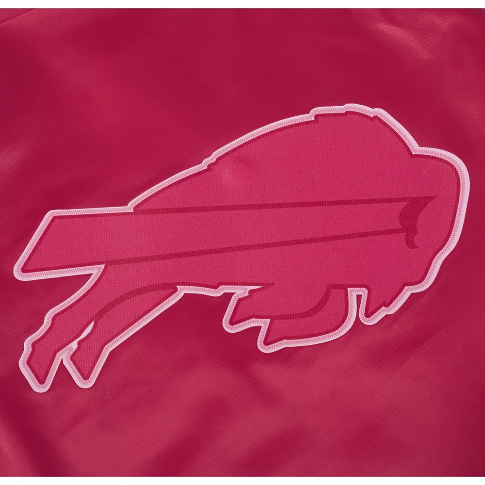 Women's Buffalo Bills Triple Pink Satin Jacket - Image 7