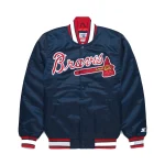 Atlanta Braves Vintage Navy Satin Jacket