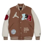 Jordan X Travis Scott Antique Brown Wool/Leather Jacket