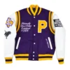 1 prairie view am university motto 30 purple white wool leather varsity jacket