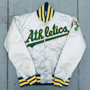 1980s oakland athletics silver jacket