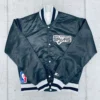 1980s san antonio spurs black satin jacket