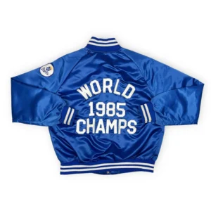 1985 kansas city royals satin bomber jacket