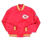 Kansas City Chiefs 1990’s Full-Snap Red Satin Jacket