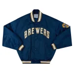 Milwaukee Brewers 1994-99 Vintage Navy Satin Jacket