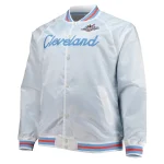 Cleveland Browns Hardwood Classics White Satin Jacket