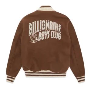 2 billionaire boys club astro brown varsity jacket